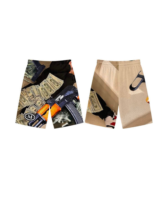 MOOLAH “GUAP AND GUN” MESH SHORTS